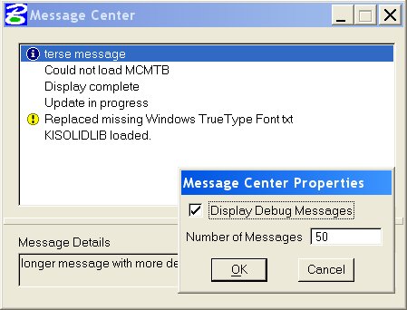 <em>Message Center</em> Properties