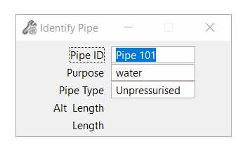 PipeTagger Tool Settings for Query