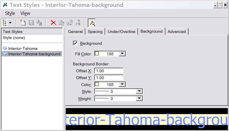 Text Style Interior-Tahoma